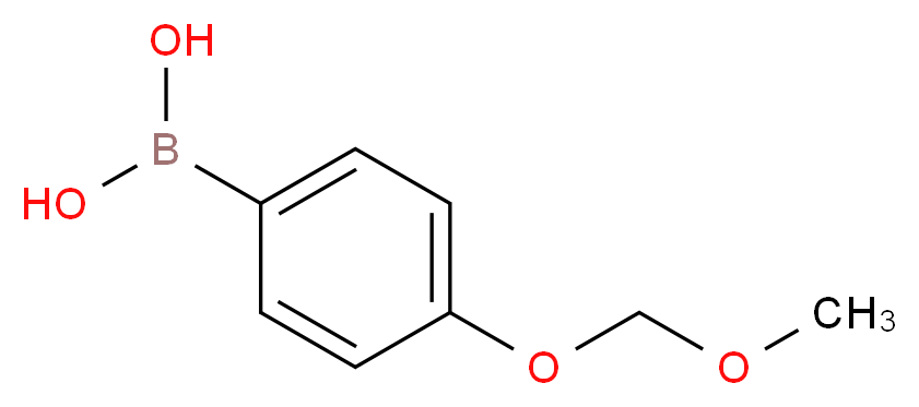 4-(METHOXYMETHOXY)PHENYLBORONIC ACID_分子结构_CAS_162662-27-3)