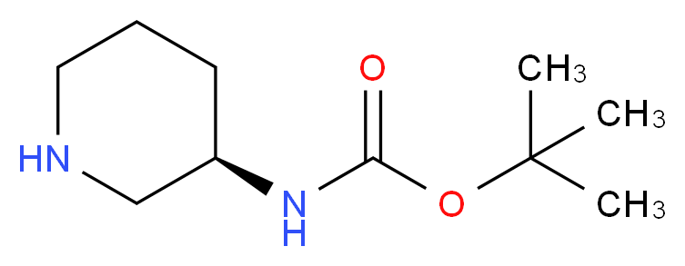 tert-butyl N-[(3R)-piperidin-3-yl]carbamate_分子结构_CAS_309956-78-3