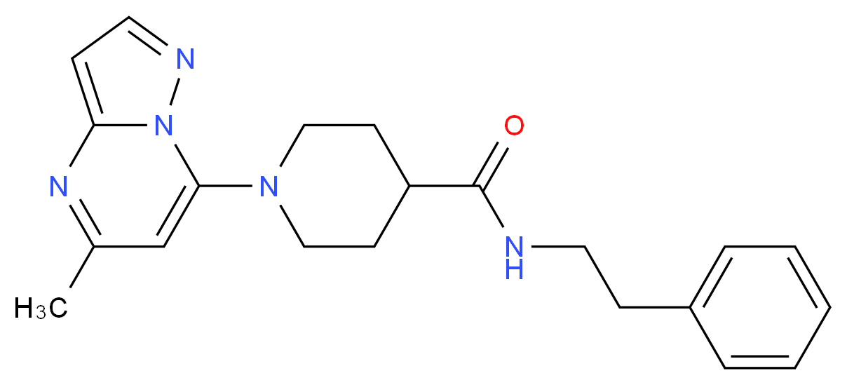 1-(5-methylpyrazolo[1,5-a]pyrimidin-7-yl)-N-(2-phenylethyl)-4-piperidinecarboxamide_分子结构_CAS_)