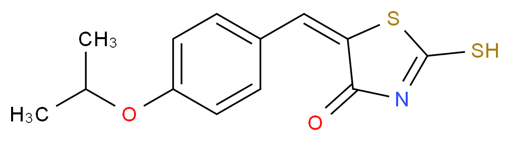 (5E)-5-{[4-(propan-2-yloxy)phenyl]methylidene}-2-sulfanyl-4,5-dihydro-1,3-thiazol-4-one_分子结构_CAS_303798-03-0