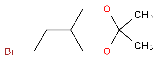 5-(2-Bromoethyl)-2,2-dimethyl-1,3-dioxane_分子结构_CAS_97845-58-4)