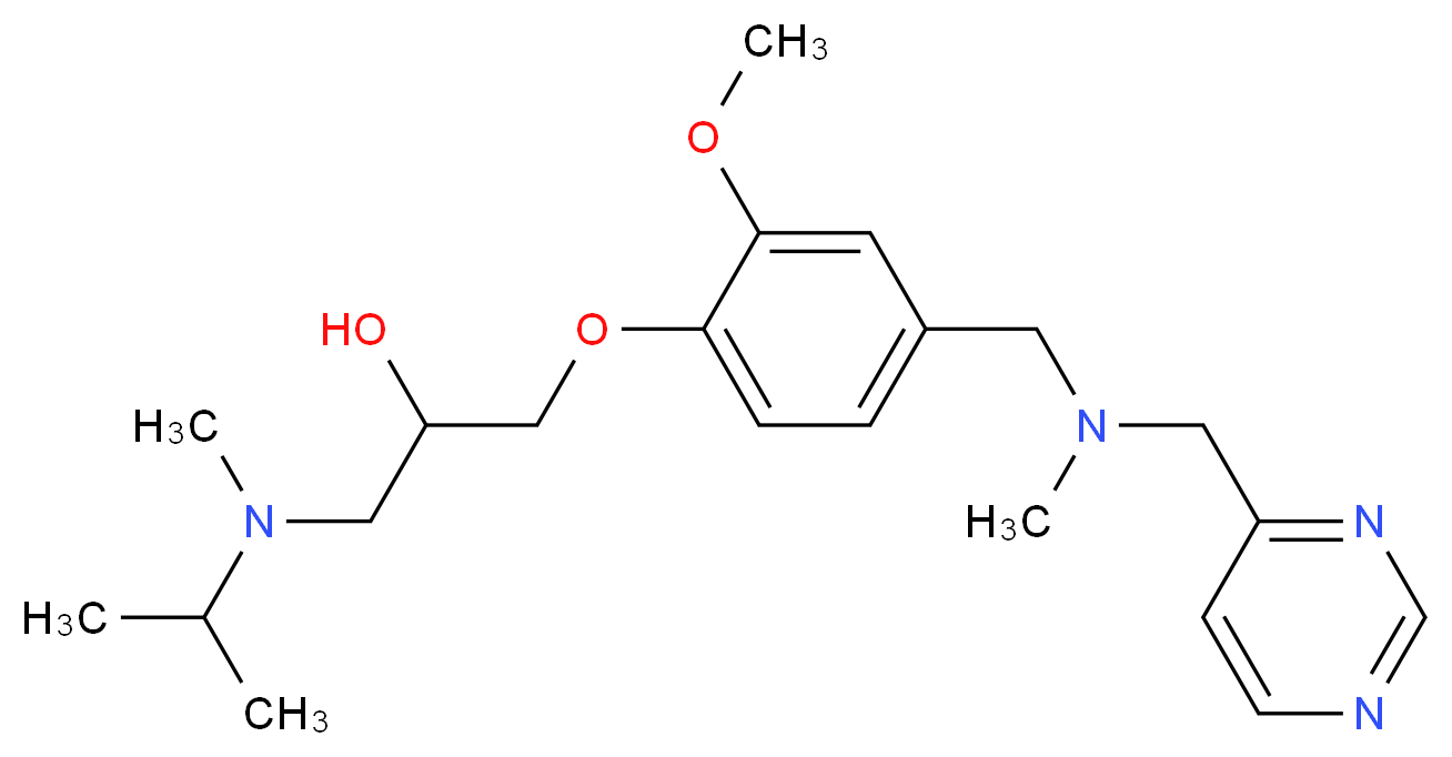 1-[isopropyl(methyl)amino]-3-(2-methoxy-4-{[methyl(4-pyrimidinylmethyl)amino]methyl}phenoxy)-2-propanol_分子结构_CAS_)
