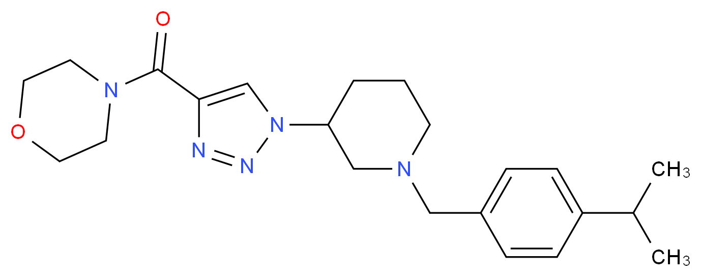 4-({1-[1-(4-isopropylbenzyl)-3-piperidinyl]-1H-1,2,3-triazol-4-yl}carbonyl)morpholine_分子结构_CAS_)