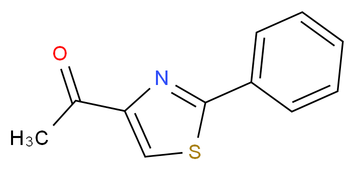 1-(2-Phenyl-1,3-thiazol-4-yl)ethan-1-one_分子结构_CAS_10045-52-0)