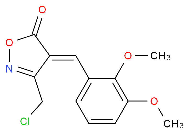 (4E)-3-(Chloromethyl)-4-(2,3-dimethoxybenzylidene) isoxazol-5(4H)-one_分子结构_CAS_)