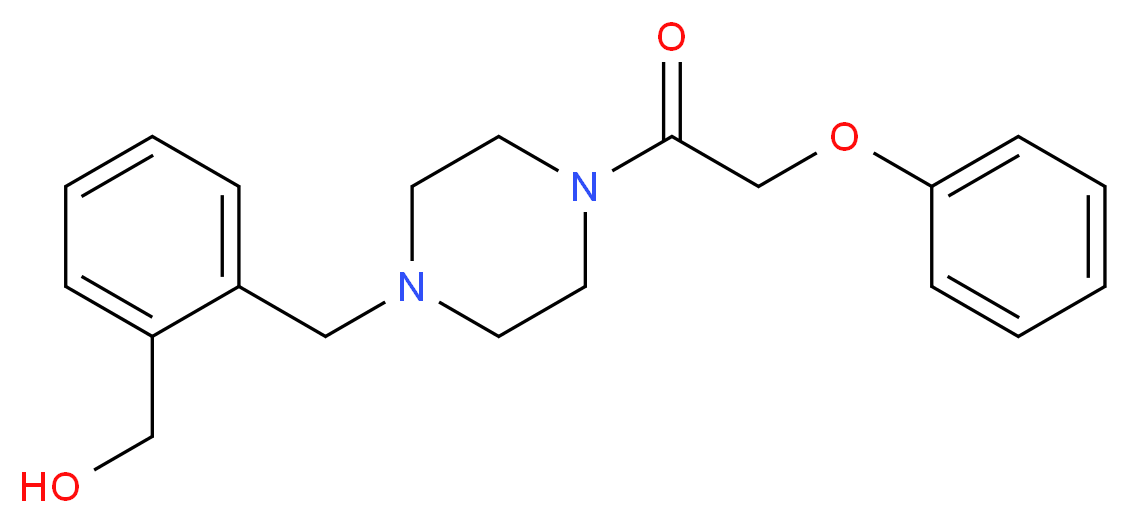 (2-{[4-(phenoxyacetyl)piperazin-1-yl]methyl}phenyl)methanol_分子结构_CAS_)