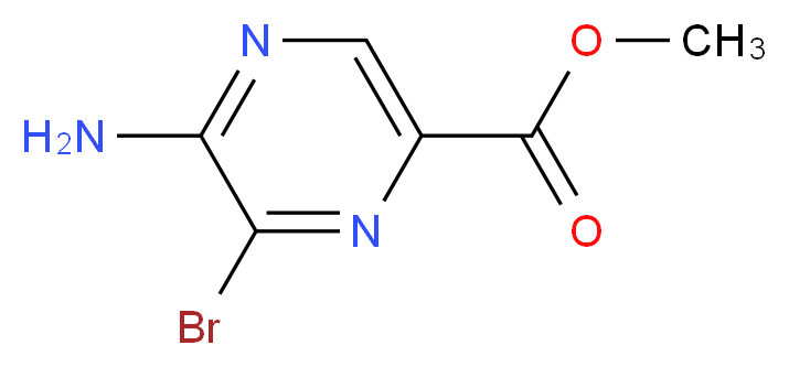 Methyl 2-Amino-3-bromopyrazine-5-carboxylate_分子结构_CAS_1076198-49-6)