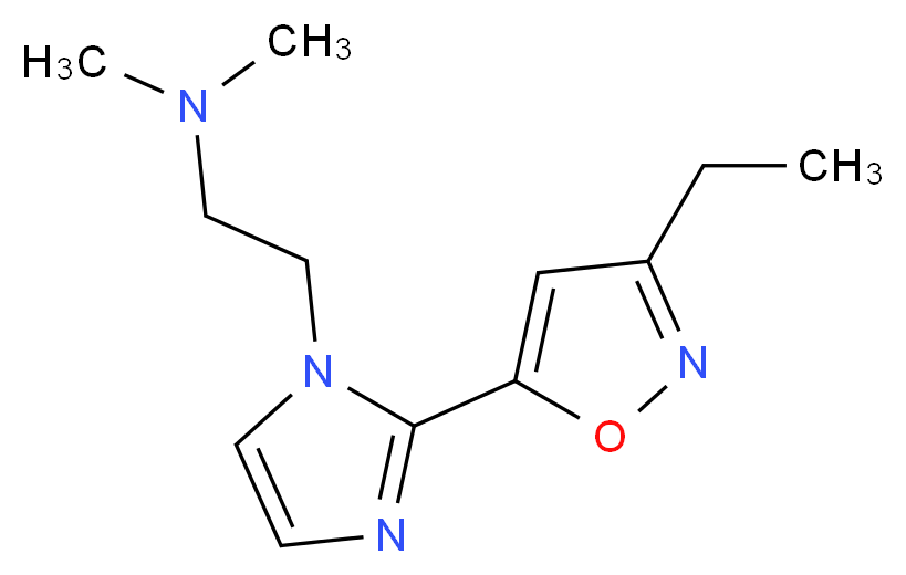 2-[2-(3-ethylisoxazol-5-yl)-1H-imidazol-1-yl]-N,N-dimethylethanamine_分子结构_CAS_)