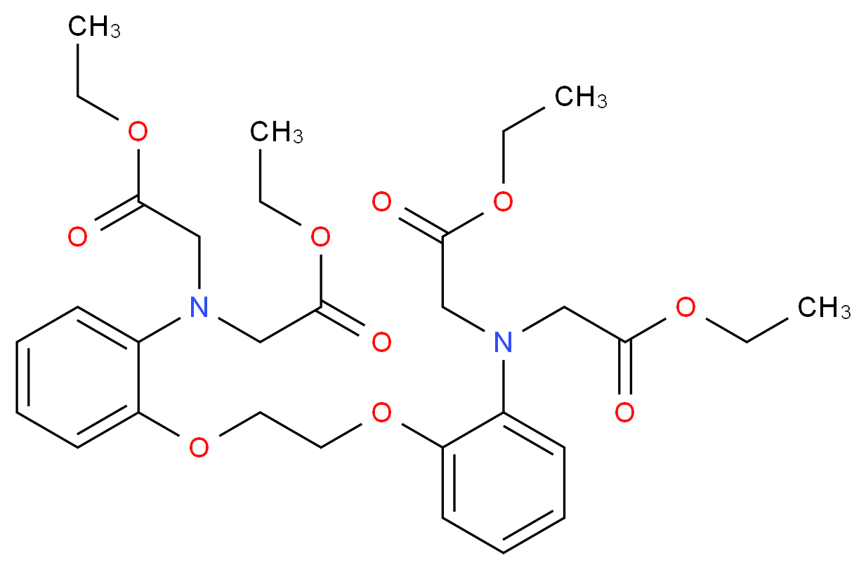 ethyl 2-{[2-(2-{2-[bis(2-ethoxy-2-oxoethyl)amino]phenoxy}ethoxy)phenyl](2-ethoxy-2-oxoethyl)amino}acetate_分子结构_CAS_73630-07-6