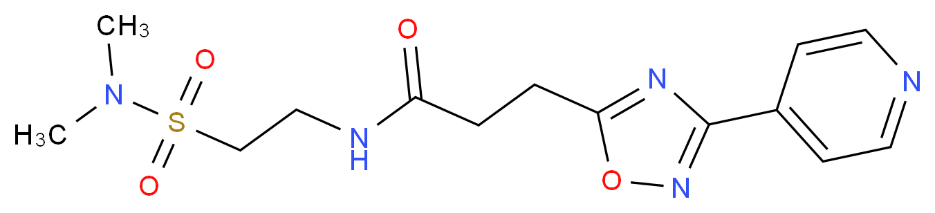 N-{2-[(dimethylamino)sulfonyl]ethyl}-3-(3-pyridin-4-yl-1,2,4-oxadiazol-5-yl)propanamide_分子结构_CAS_)