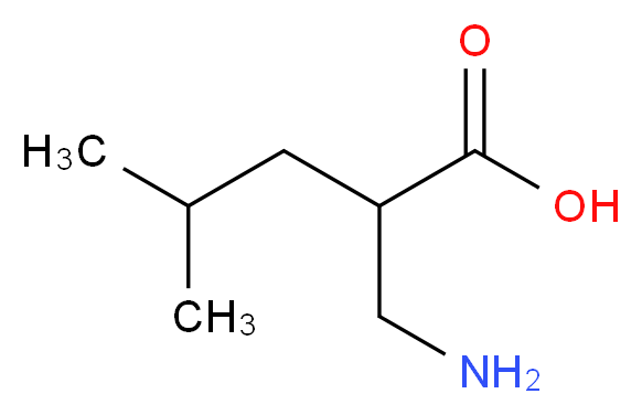 2-(AMINOMETHYL)-4-METHYLPENTANOIC ACID_分子结构_CAS_100869-07-6)