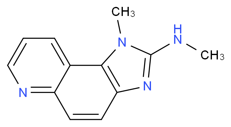 1-Methyl-2-methylaminoimidazo[4,5-F]quinoline _分子结构_CAS_102408-28-6)