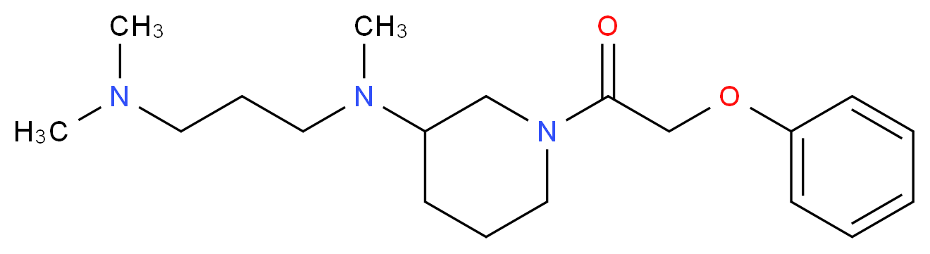 N,N,N'-trimethyl-N'-[1-(phenoxyacetyl)-3-piperidinyl]-1,3-propanediamine_分子结构_CAS_)