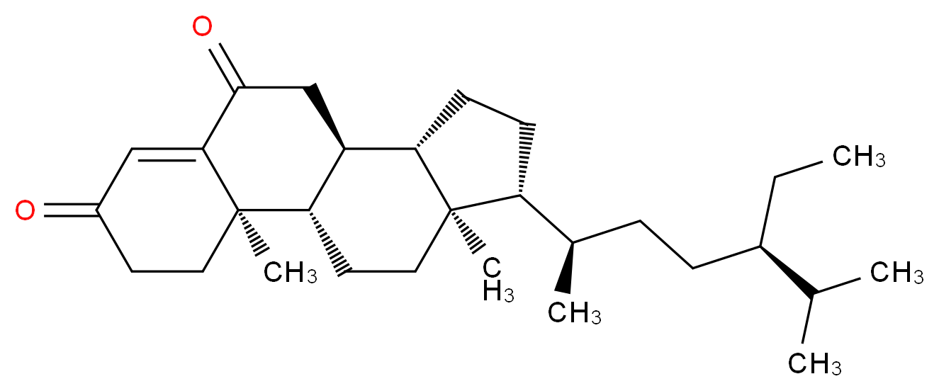 Stigmast-4-ene-3,6-dione_分子结构_CAS_23670-94-2)