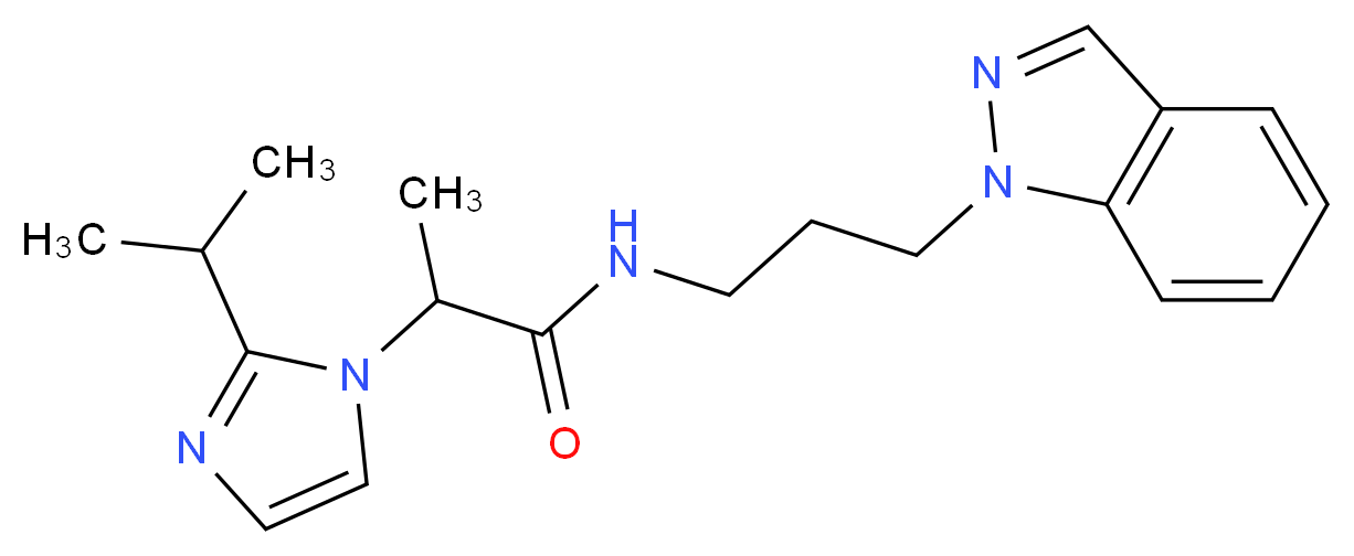 N-[3-(1H-indazol-1-yl)propyl]-2-(2-isopropyl-1H-imidazol-1-yl)propanamide_分子结构_CAS_)