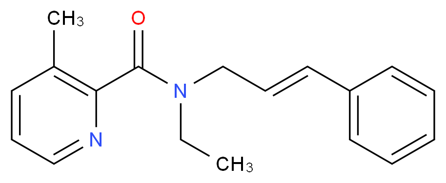 N-ethyl-3-methyl-N-[(2E)-3-phenylprop-2-en-1-yl]pyridine-2-carboxamide_分子结构_CAS_)