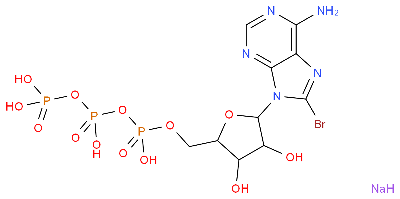 8-Bromoadenosine 5′-triphosphate sodium salt_分子结构_CAS_81035-56-5)