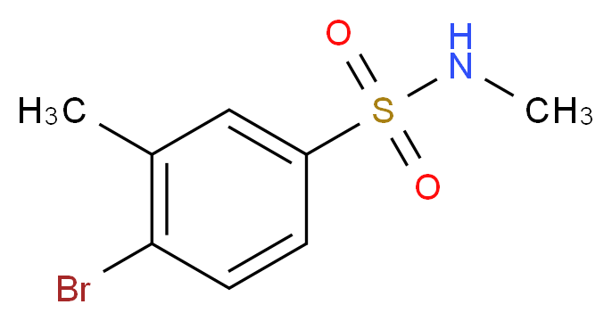 4-Bromo-N,3-dimethylbenzenesulfonamide_分子结构_CAS_923148-87-2)
