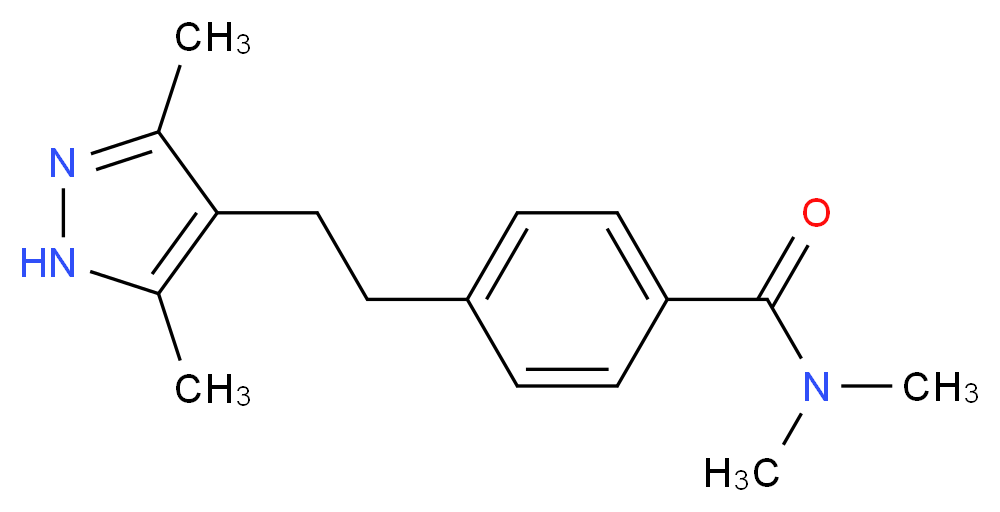 4-[2-(3,5-dimethyl-1H-pyrazol-4-yl)ethyl]-N,N-dimethylbenzamide_分子结构_CAS_)