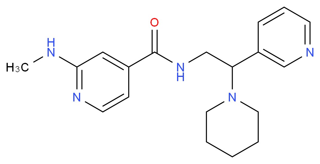 2-(methylamino)-N-(2-piperidin-1-yl-2-pyridin-3-ylethyl)isonicotinamide_分子结构_CAS_)