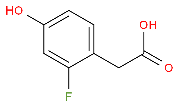 2-Fluoro-4-hydroxyphenylacetic acid_分子结构_CAS_68886-07-7)