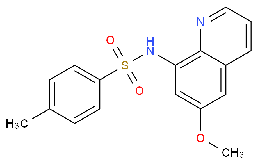 N-(6-methoxyquinolin-8-yl)-4-methylbenzene-1-sulfonamide_分子结构_CAS_109628-27-5