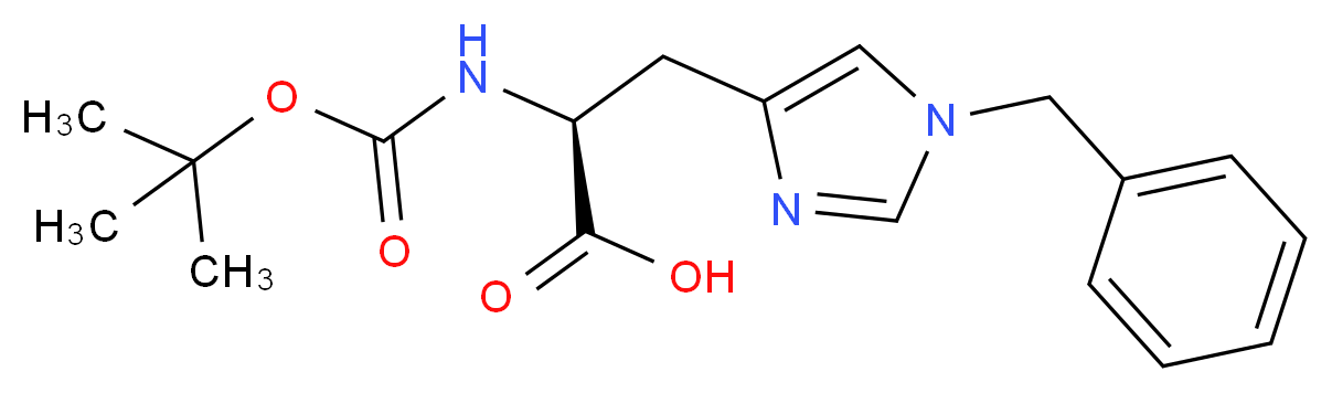 (2S)-3-(1-benzyl-1H-imidazol-4-yl)-2-{[(tert-butoxy)carbonyl]amino}propanoic acid_分子结构_CAS_20898-44-6