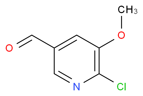 6-chloro-5-methoxypyridine-3-carbaldehyde_分子结构_CAS_1060801-67-3