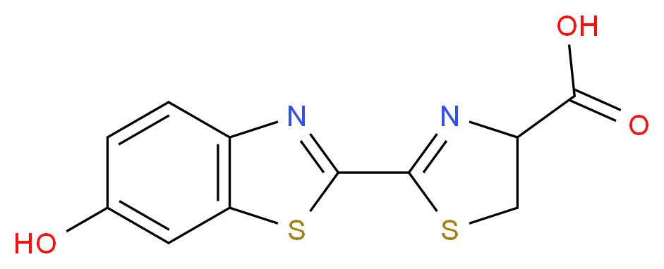 2-(6-hydroxy-1,3-benzothiazol-2-yl)-4,5-dihydro-1,3-thiazole-4-carboxylic acid_分子结构_CAS_2591-17-5