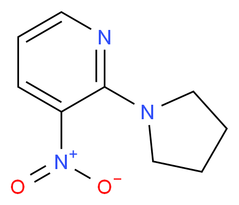 3-nitro-2-(pyrrolidin-1-yl)pyridine_分子结构_CAS_26820-73-5