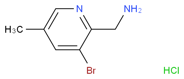 2-(Aminomethyl)-3-bromo-5-methylpyridine hydrochloride_分子结构_CAS_)