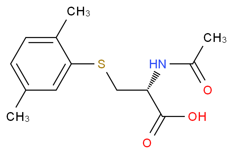 (2R)-3-[(2,5-dimethylphenyl)sulfanyl]-2-acetamidopropanoic acid_分子结构_CAS_581076-70-2