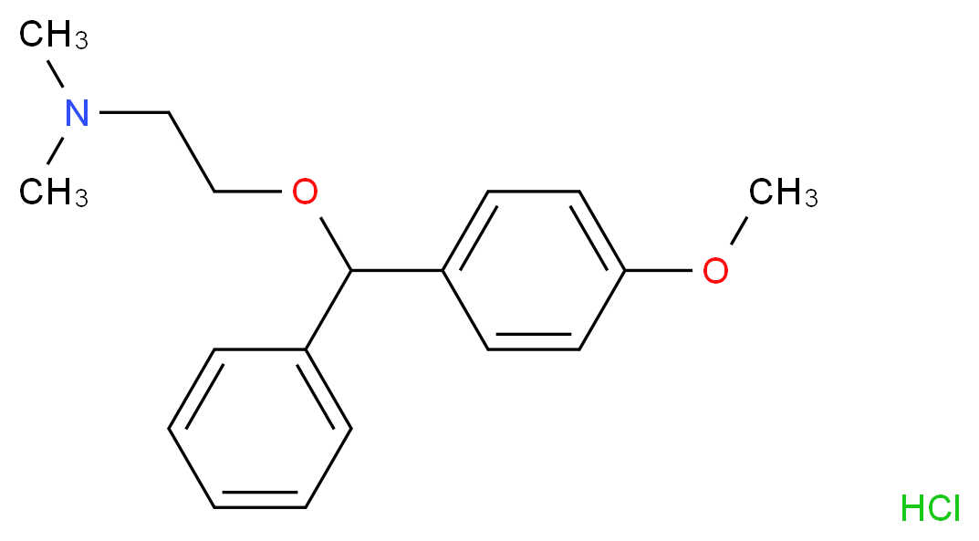 {2-[(4-methoxyphenyl)(phenyl)methoxy]ethyl}dimethylamine hydrochloride_分子结构_CAS_6027-00-5