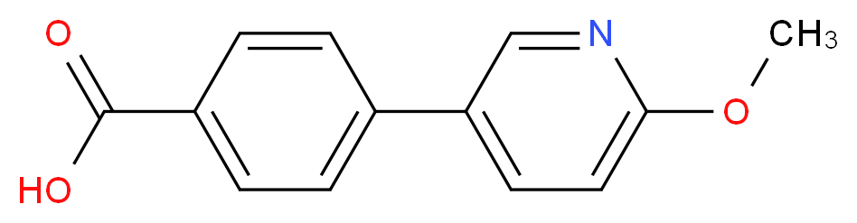4-(6-Methoxypyridin-3-yl)benzoic acid_分子结构_CAS_219671-80-4)