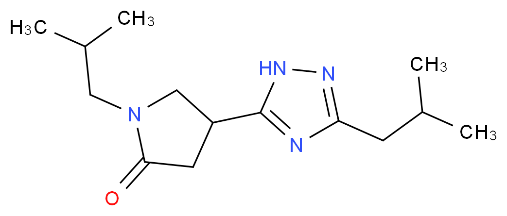 1-isobutyl-4-(3-isobutyl-1H-1,2,4-triazol-5-yl)pyrrolidin-2-one_分子结构_CAS_)