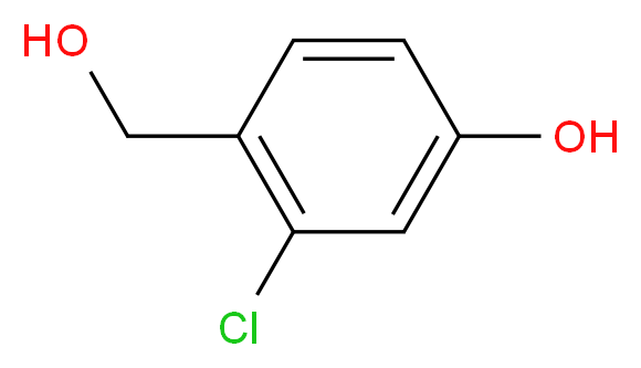 3-Chloro-4-(hydroxymethyl)phenol_分子结构_CAS_171569-42-9)