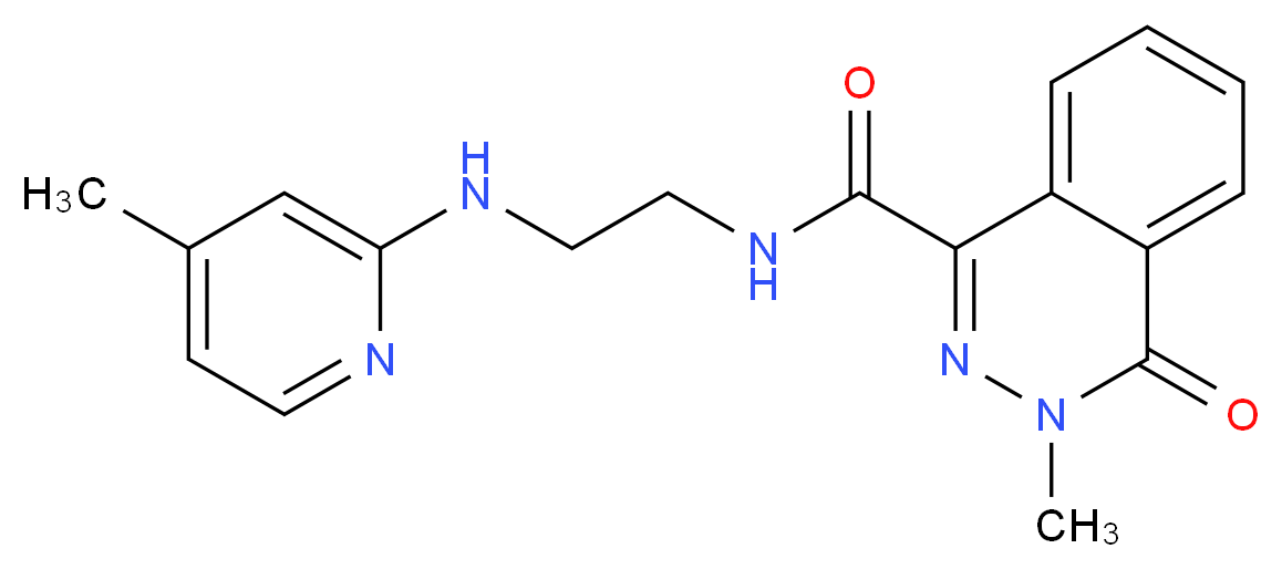 3-methyl-N-{2-[(4-methylpyridin-2-yl)amino]ethyl}-4-oxo-3,4-dihydrophthalazine-1-carboxamide_分子结构_CAS_)