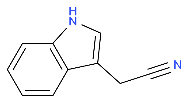 2-(1H-indol-3-yl)acetonitrile_分子结构_CAS_)
