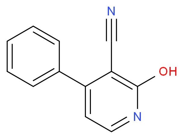 2-Hydroxy-4-phenyl-nicotinonitrile_分子结构_CAS_)