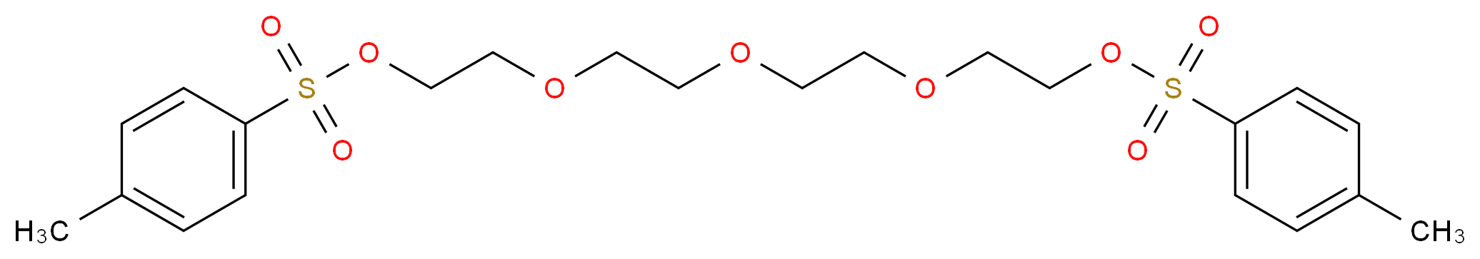 2-[2-(2-{2-[(4-methylbenzenesulfonyl)oxy]ethoxy}ethoxy)ethoxy]ethyl 4-methylbenzene-1-sulfonate_分子结构_CAS_37860-51-8