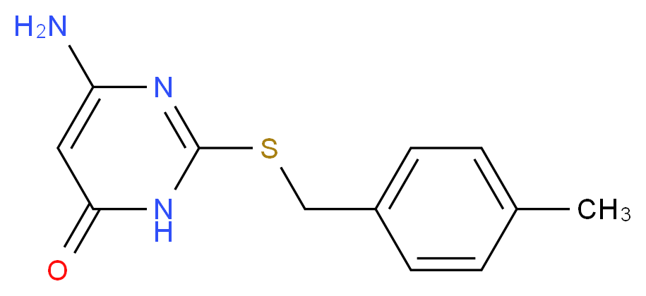 6-amino-2-[(4-methylbenzyl)thio]-4(3H)-pyrimidinone_分子结构_CAS_166751-35-5)