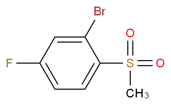 2-Bromo-4-fluoro-1-(methylsulfonyl)benzene_分子结构_CAS_1039744-23-4)