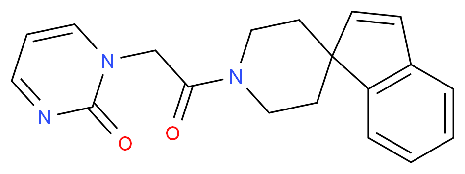 1-[2-oxo-2-(1'H-spiro[indene-1,4'-piperidin]-1'-yl)ethyl]pyrimidin-2(1H)-one_分子结构_CAS_)