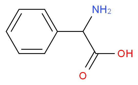 2-amino-2-phenylacetic acid_分子结构_CAS_2835/6/5)