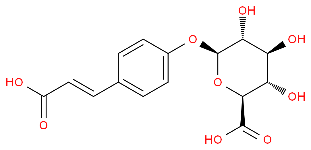 (2S,3S,4S,5R,6S)-6-{4-[(1E)-2-carboxyeth-1-en-1-yl]phenoxy}-3,4,5-trihydroxyoxane-2-carboxylic acid_分子结构_CAS_214689-30-2