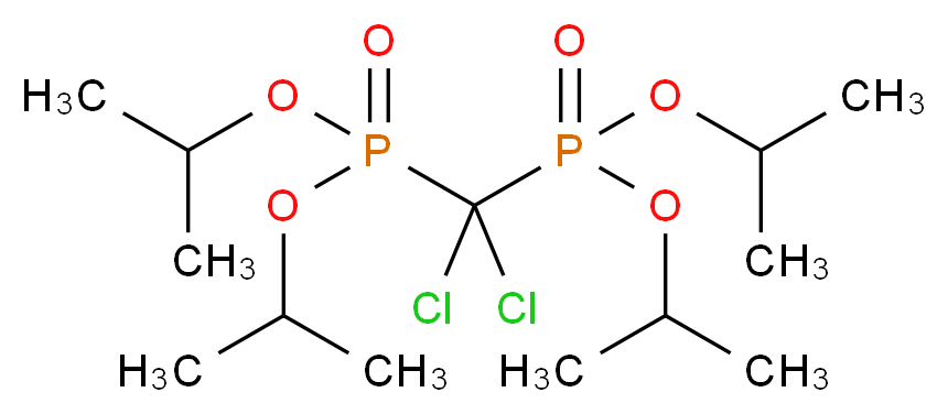 bis(propan-2-yl) {[bis(propan-2-yloxy)phosphoryl]dichloromethyl}phosphonate_分子结构_CAS_10596-22-2