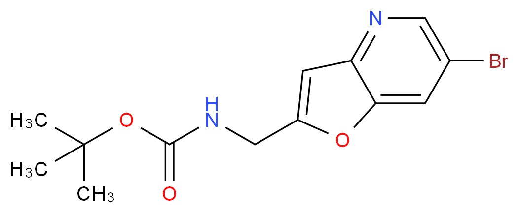 tert-Butyl (6-bromofuro[3,2-b]pyridin-2-yl)methylcarbamate_分子结构_CAS_1186310-86-0)