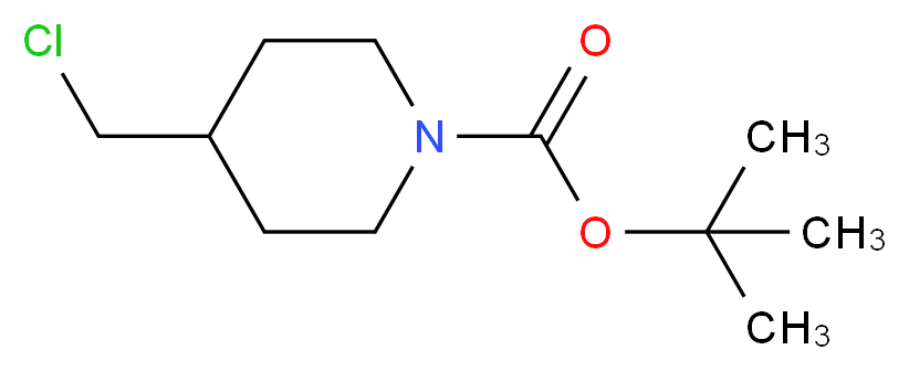 tert-Butyl 4-(chloromethyl)tetrahydro-1(2H)-pyridinecarboxylate_分子结构_CAS_)