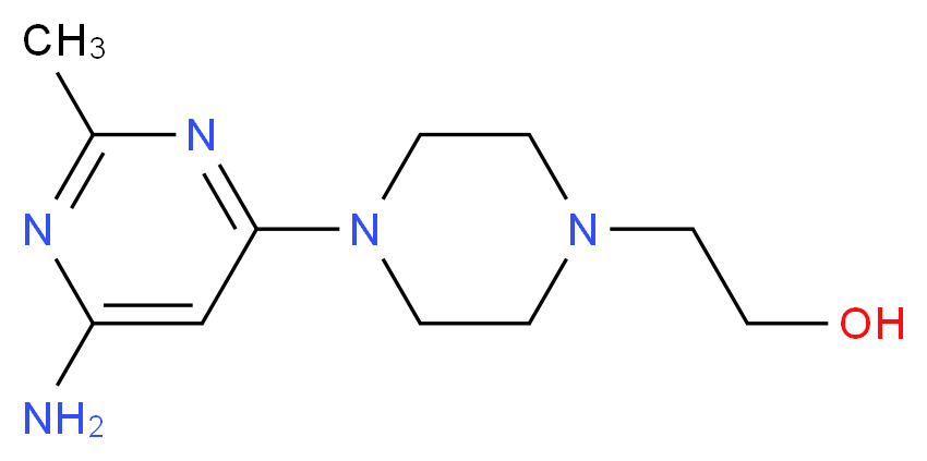 2-[4-(6-amino-2-methylpyrimidin-4-yl)piperazin-1-yl]ethan-1-ol_分子结构_CAS_914347-48-1