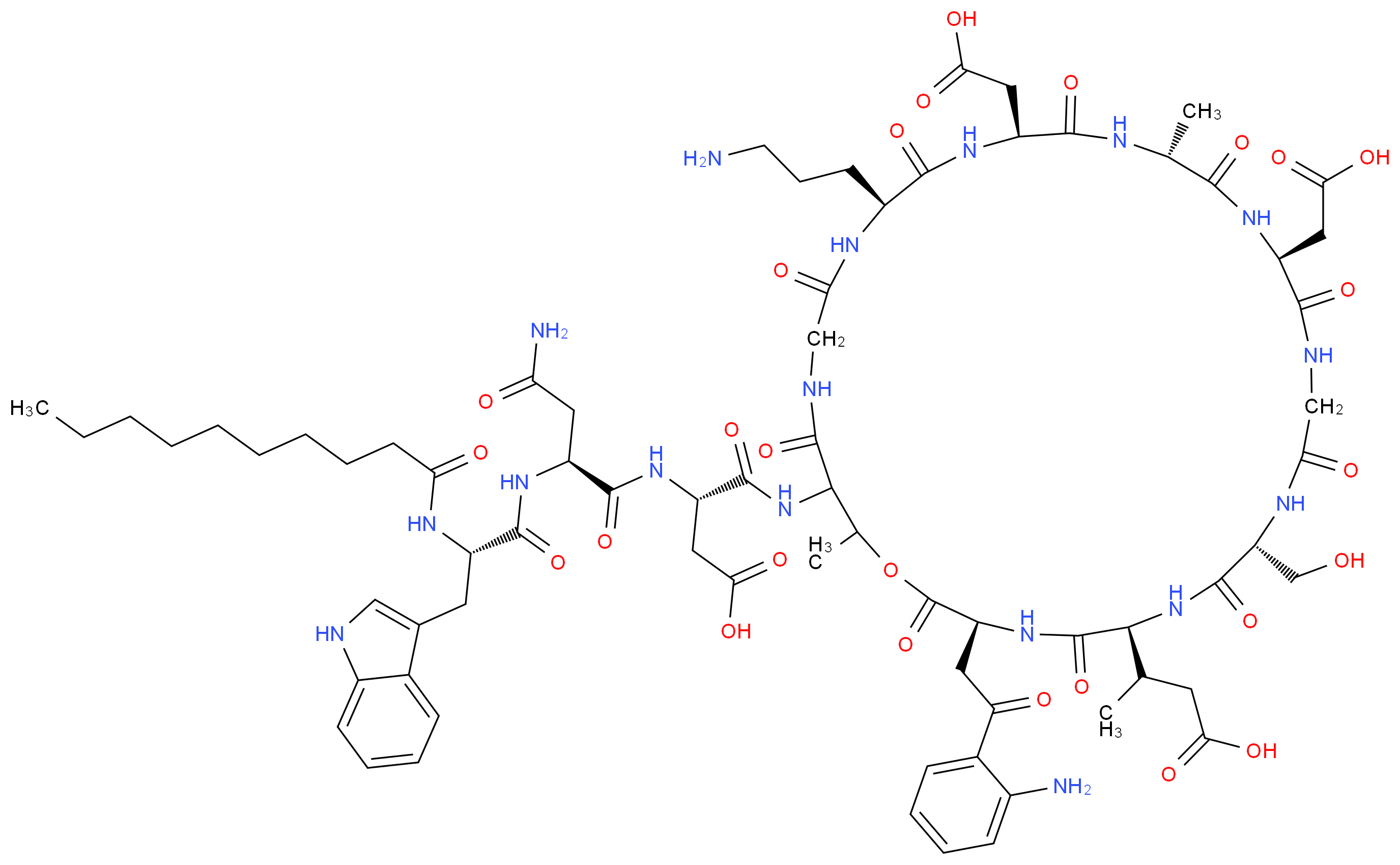 Daptomycin_分子结构_CAS_103060-53-3)